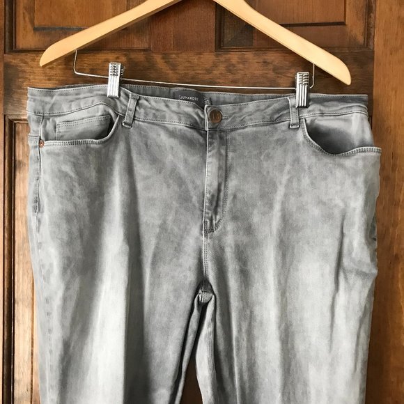 Junarose Gray 5-Pocket Ankle Jeans w/Zipper on Leg Size 20 - Picture 2 of 12